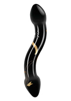 Secret Kisses Handblown Double Ended Dildo 7.5 Inch Black > Glass > Dildos