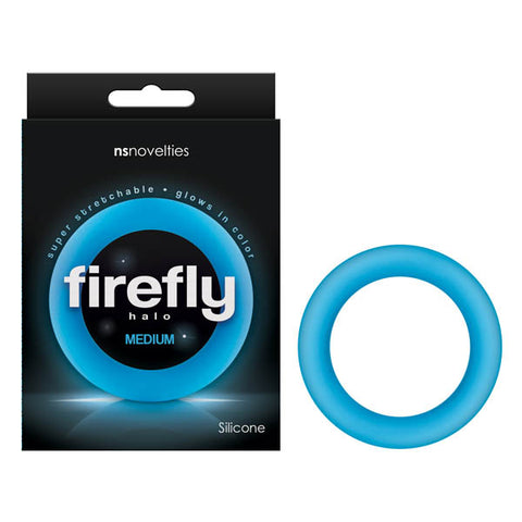 Firefly Halo - Glow In Dark 55 mm Cock Ring - Blue COCK RINGS