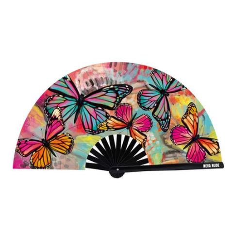Flutter By Butterfly Blacklight Folding Fan Default Title > Clothes > Accessories
