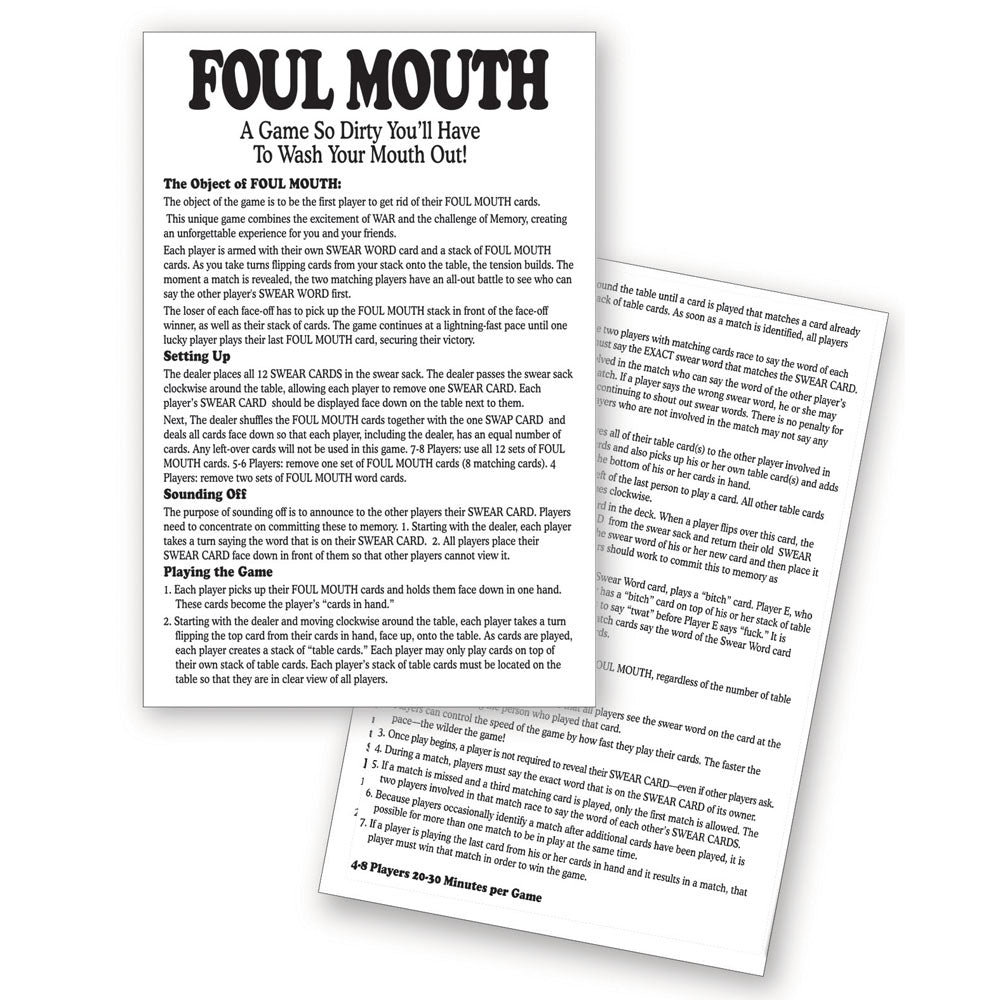 Foul Mouth Card Game – Fast-Paced Profanity Twist for 2-6 Players Card Game Secondary image