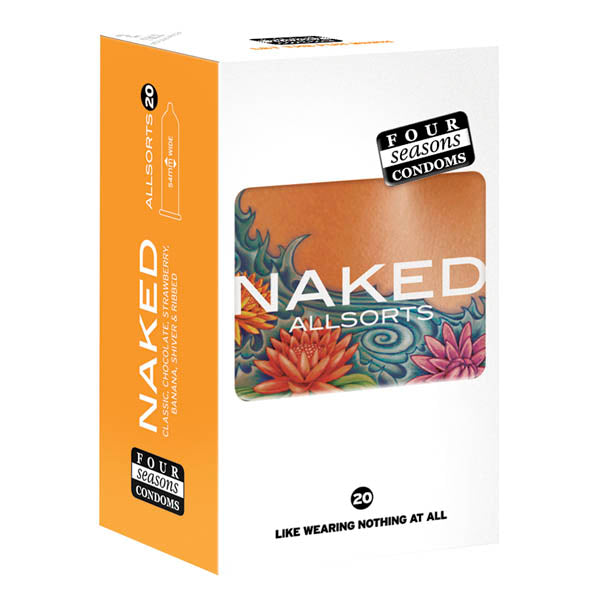 Four Seasons Naked Allsorts Ultra Thin Lubed Condoms 20 Pack > Essentials > Condoms