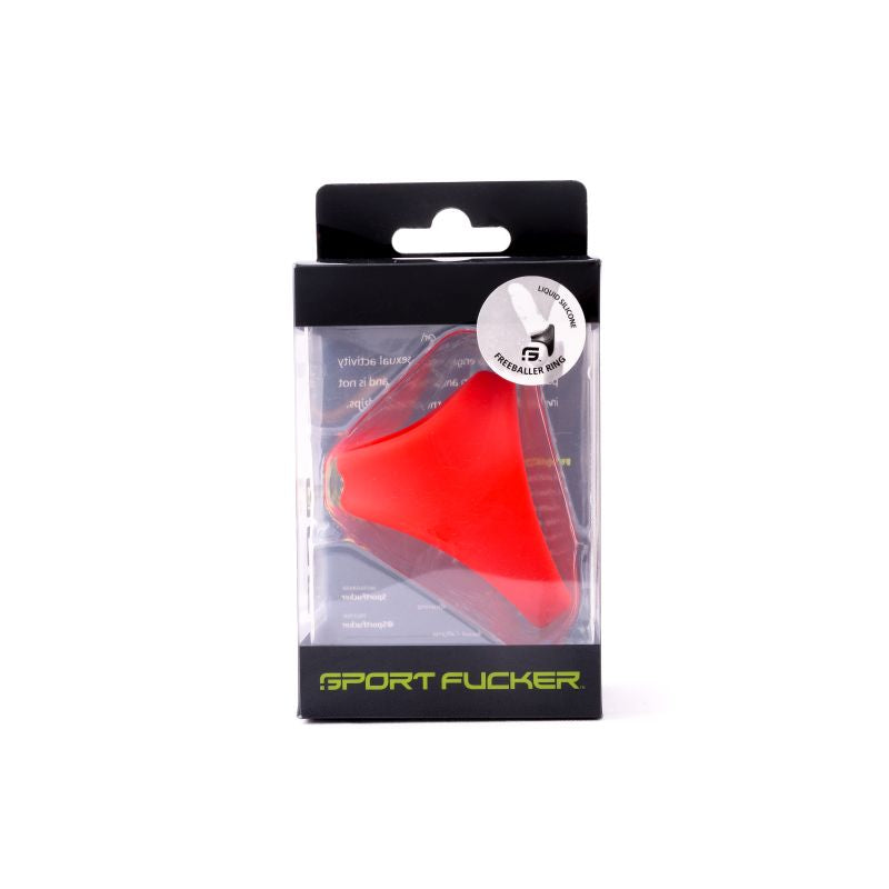 Freeballer Ring (Red) – Premium Cock Sling > Cock Ring > Sling