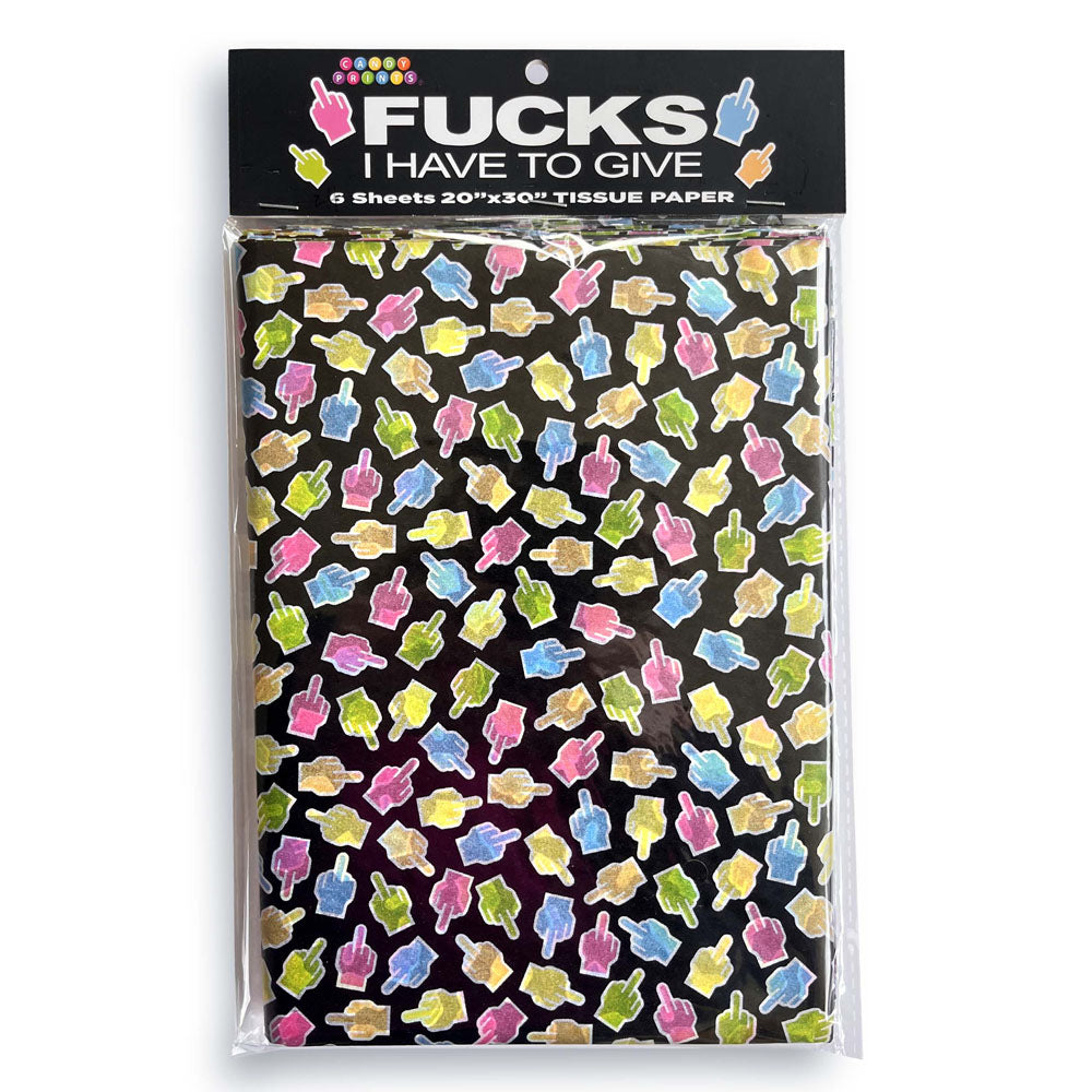 Fucks I Have To Give Tissue Paper Sheets 6 Pack Novelty Gift Wrap Default Title Party Supplies