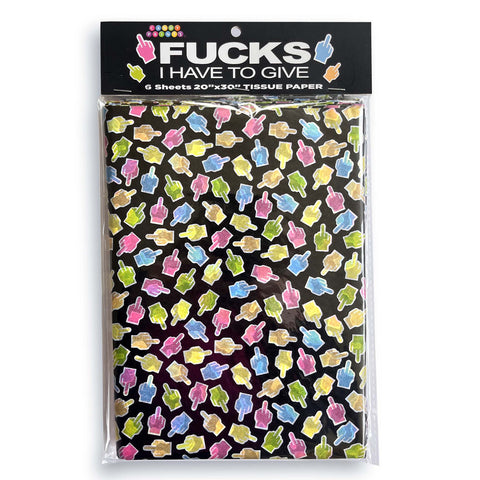Fucks I Have To Give Tissue Paper Sheets 6 Pack Novelty Gift Wrap Default Title Party Supplies