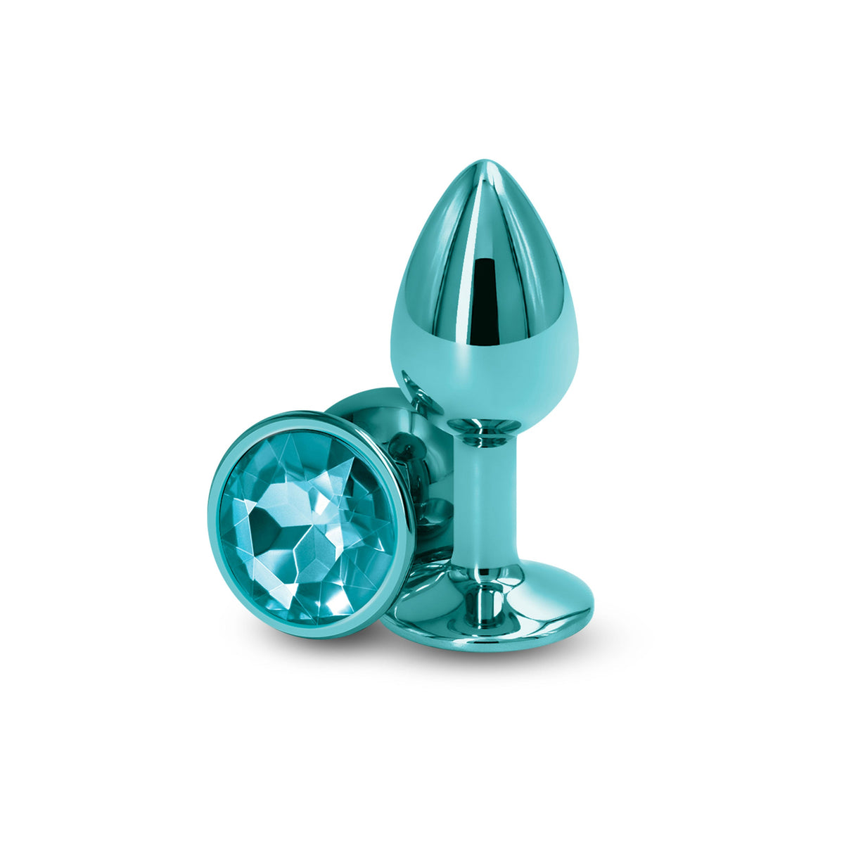 Rear Assets Round Gem Metal Butt Plug > Anal Range > Jewel Butt Plugs