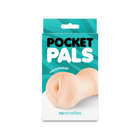 Pocket Pals Vagina Stroker (Brown) – Body-Safe Masturbator Strokers - Manual