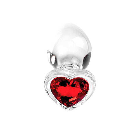 Adam & Eve Red Heart Gem Glass Plug Set – Set of 3 Sizes Glass Butt Plugs > Anal Range > Butt Plug Kits