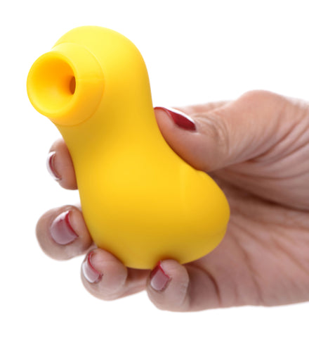 Shegasm Sucky Ducky Clit Stimulator in Pink Yellow Suction Stimulator