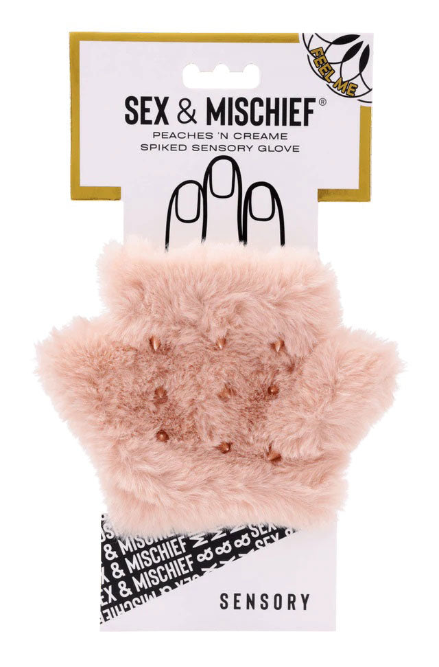 Peaches N Creame Spiked Sensory Glove (Pink) – Textured Glove BONDAGE-TOYS