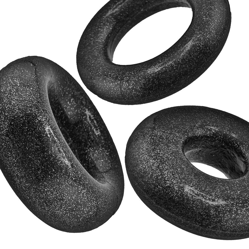 Cockpack Multi Design (Black Mica) – Multi-Size Multi-Shape Cockring Pack > Cock Ring > Sets
