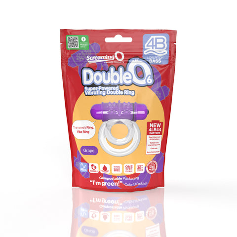 Double O 6 4B Low Pitch Bass (Grape) > Cock Ring > Vibrating