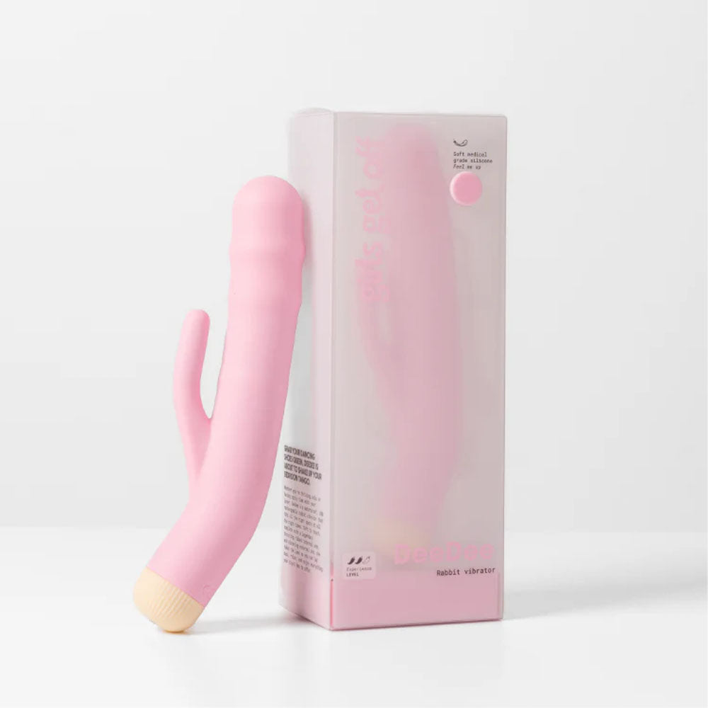 Girls Get Off DeeDee 19cm USB Rechargeable Rabbit Vibrator Pink VIBRATORS-RABBIT
