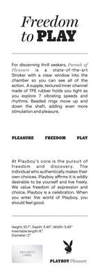 Playboy Pleasure PURSUIT OF PLEASURE Stroker 7" > Sex Toys For Men > Masturbators Premium