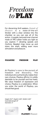 Playboy Pleasure PURSUIT OF PLEASURE Stroker 7" > Sex Toys For Men > Masturbators Premium