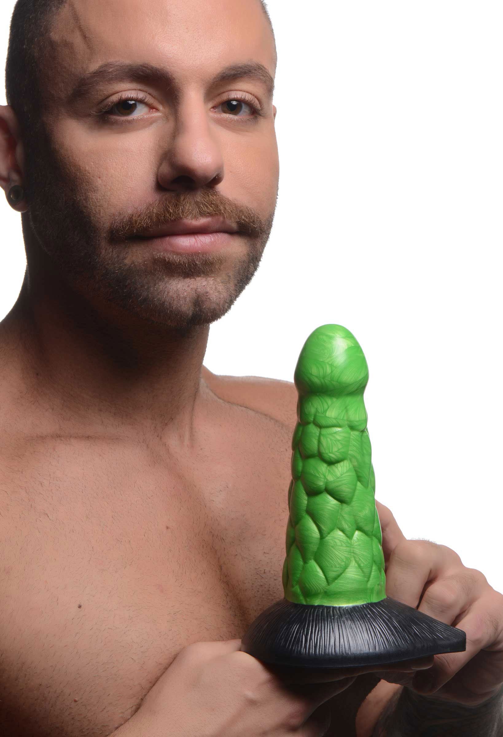 Creature Cocks Radioactive Reptile (Metallic Green) – 19cm Thick Scaly Silicone Dildo 7.5 Inch > Dildos > Fantasy