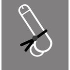 Cock Leash Single Black Adjustable Cock Ring and Control > Cock Ring > Adjustable