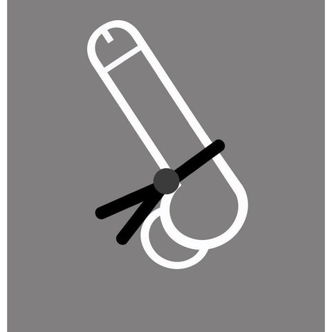 Cock Leash Single Black Adjustable Cock Ring for Enhanced Pleasure and Control > Cock Ring > Adjustable