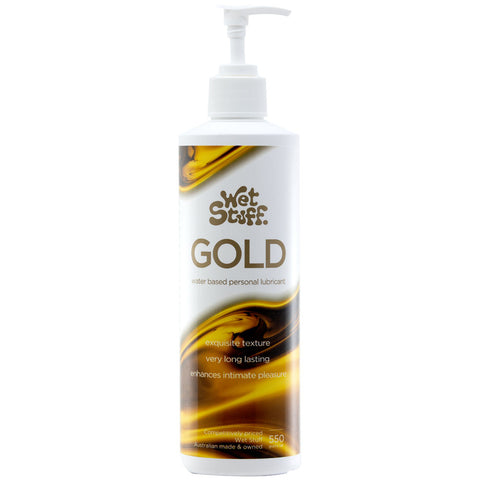 Wet Stuff Gold Pump 550g Premium Lubricant for Extended Pleasure Default Title Water Based Lube