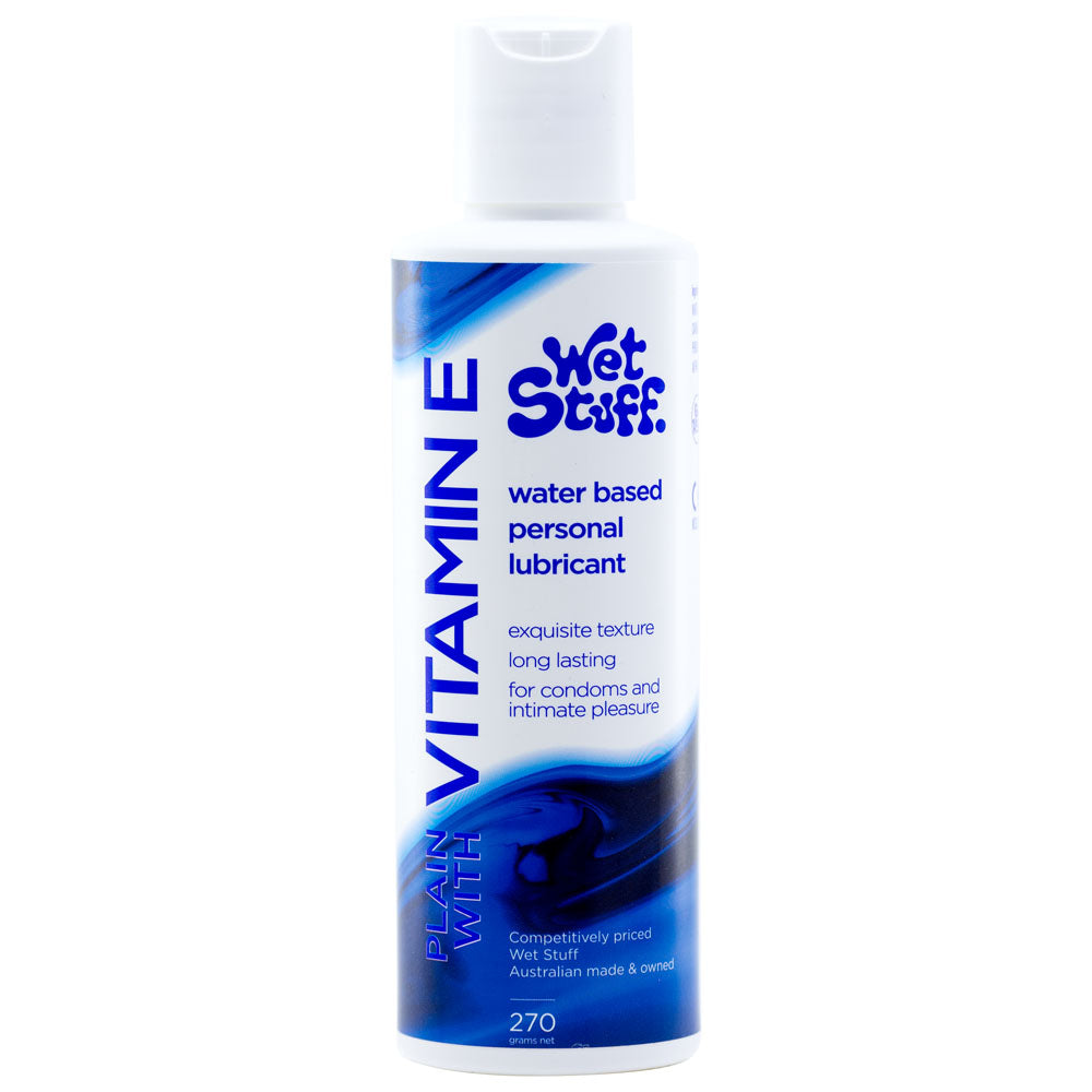 Wet Stuff Plain - 270g Disc Top - Water Based Lubricant with Vitamin E - 270 gram Bottle Default Title > Lube > Water Based