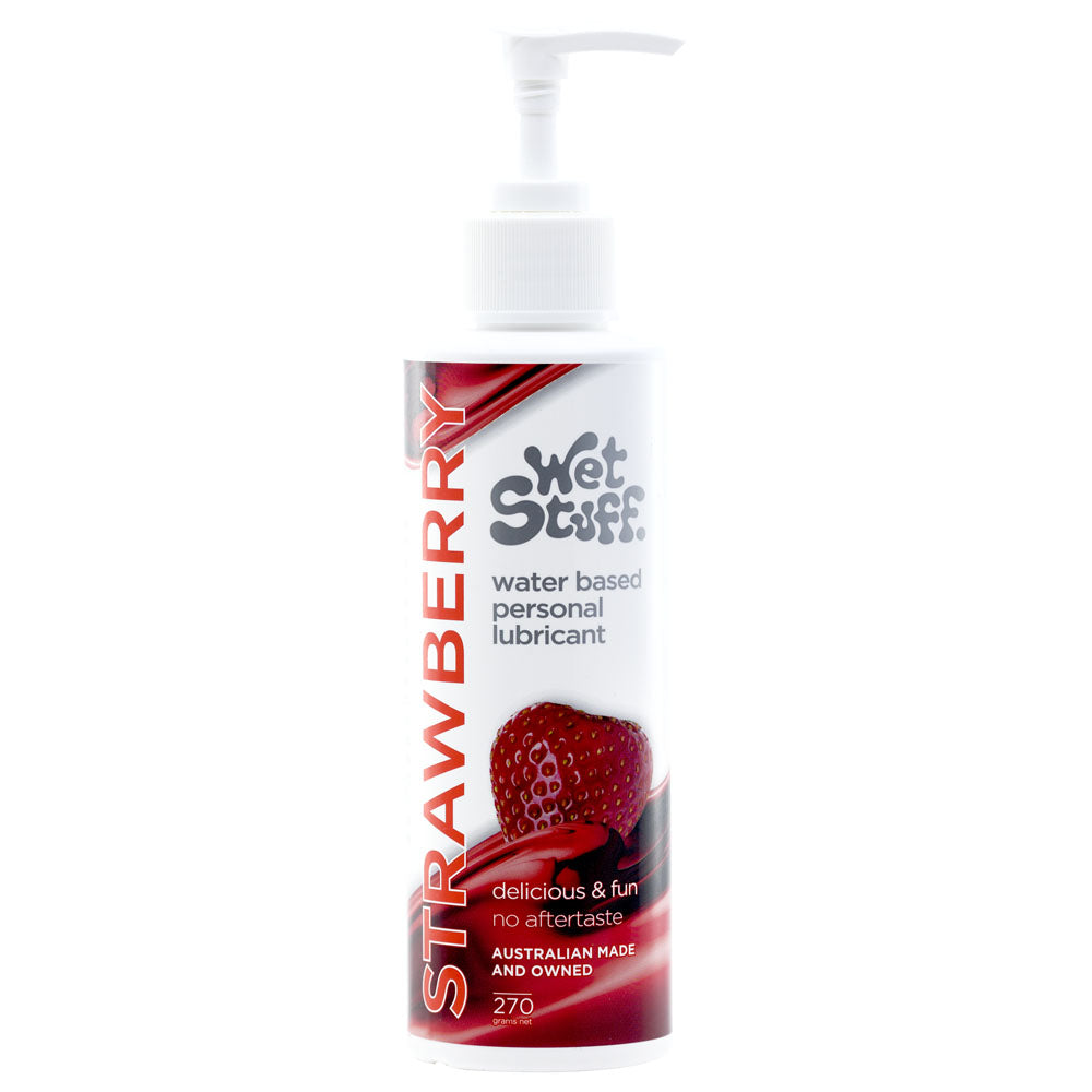 Wet Stuff Strawberry – Water-Based Flavoured Lubricant 100g | 270g 270g > Lube > Flavoured