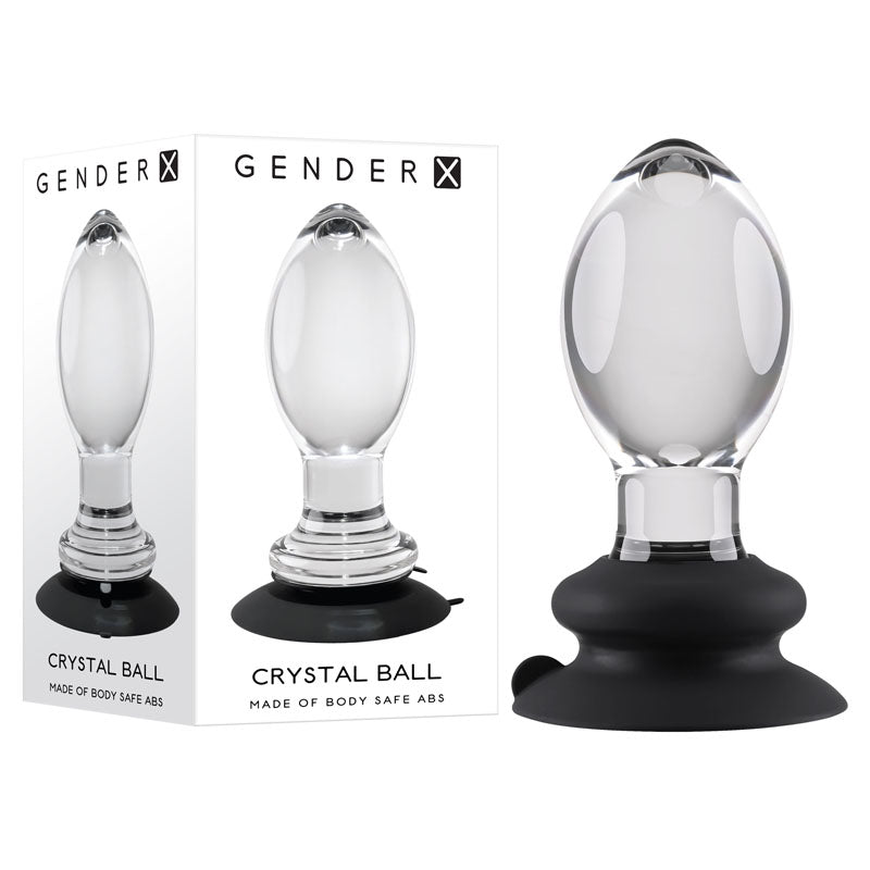 Gender X Crystal Ball - Glass Butt Plug with Suction Base 10.1cm > Glass > Toys