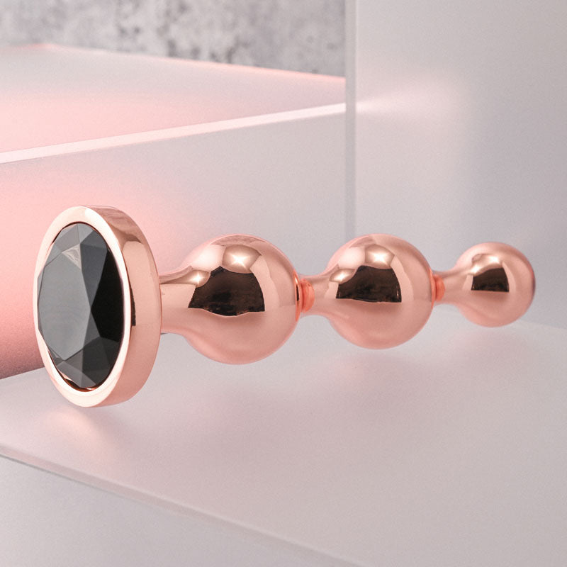 Gender X GOLD DIGGER Large - Large Butt Plug with Black Gem Base GENDER EXPRESSION