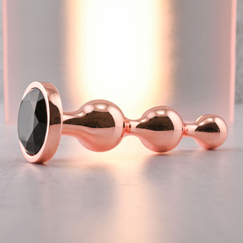 Gender X GOLD DIGGER Large - Large Butt Plug with Black Gem Base GENDER EXPRESSION
