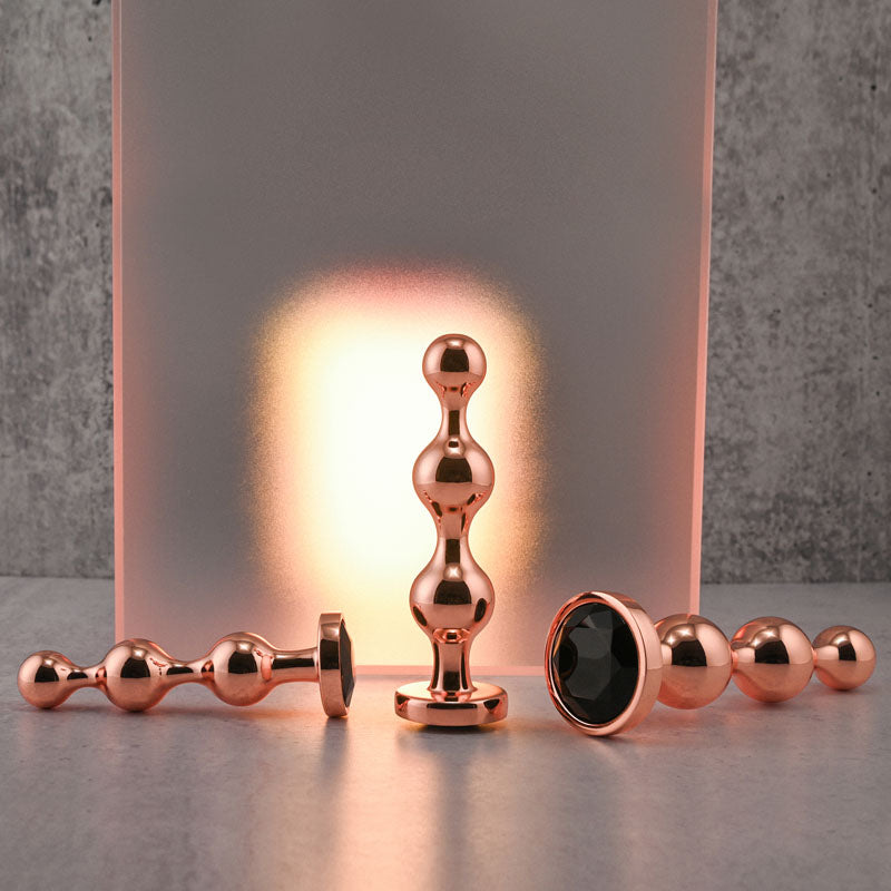 Gender X GOLD DIGGER SET - Metallic Butt Plugs - Set of 3 Sizes GENDER EXPRESSION