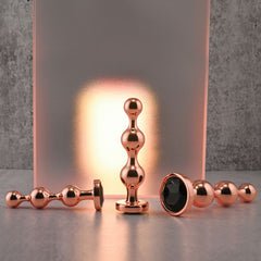 Gender X GOLD DIGGER SET - Metallic Butt Plugs - Set of 3 Sizes GENDER EXPRESSION