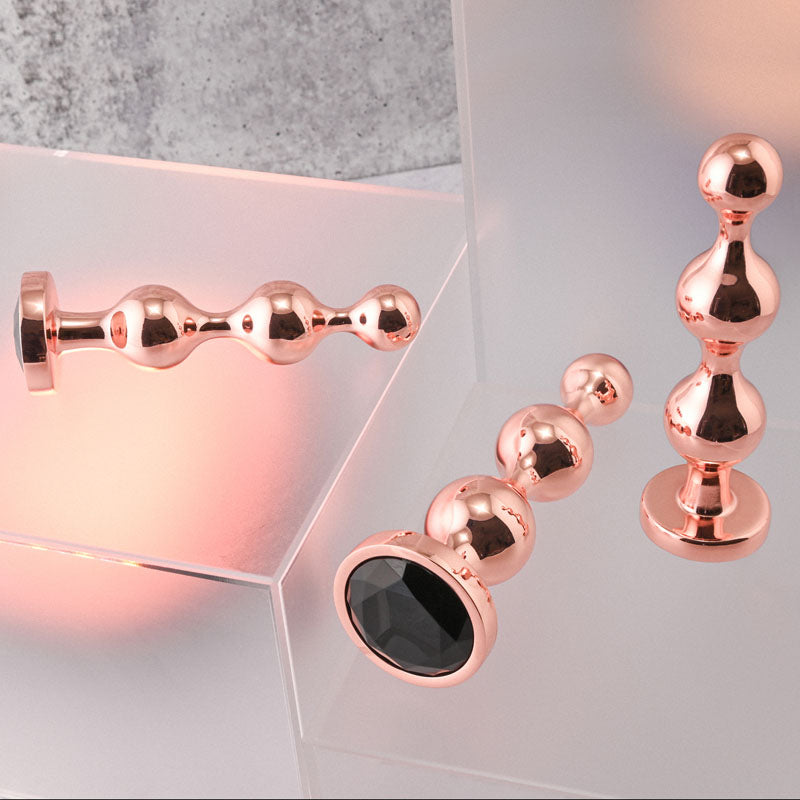 Gender X GOLD DIGGER SET - Metallic Butt Plugs - Set of 3 Sizes GENDER EXPRESSION