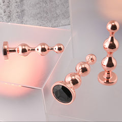 Gender X GOLD DIGGER SET - Metallic Butt Plugs - Set of 3 Sizes GENDER EXPRESSION