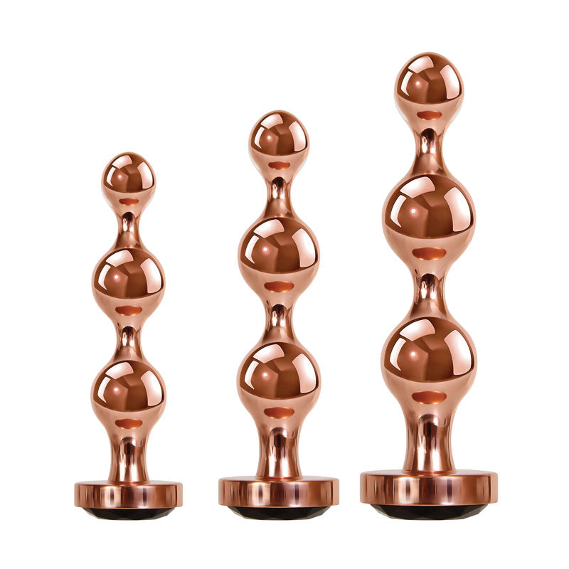 Gender X GOLD DIGGER SET - Metallic Butt Plugs - Set of 3 Sizes GENDER EXPRESSION