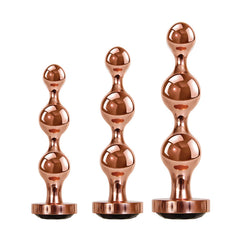 Gender X GOLD DIGGER SET - Metallic Butt Plugs - Set of 3 Sizes GENDER EXPRESSION
