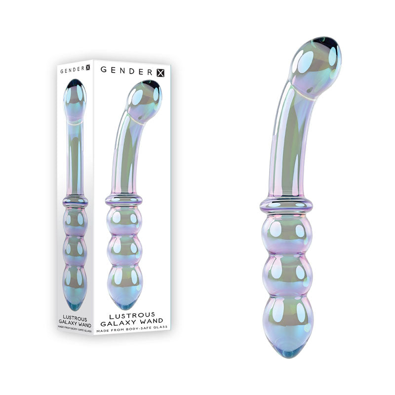 Gender X Lustrous Galaxy Wand – 18.5 cm Double-Ended Glass Massager > Glass > Dildos