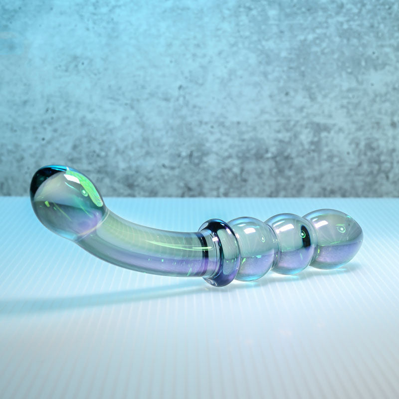 Gender X Lustrous Galaxy Wand – 18.5 cm Double-Ended Glass Massager > Glass > Dildos