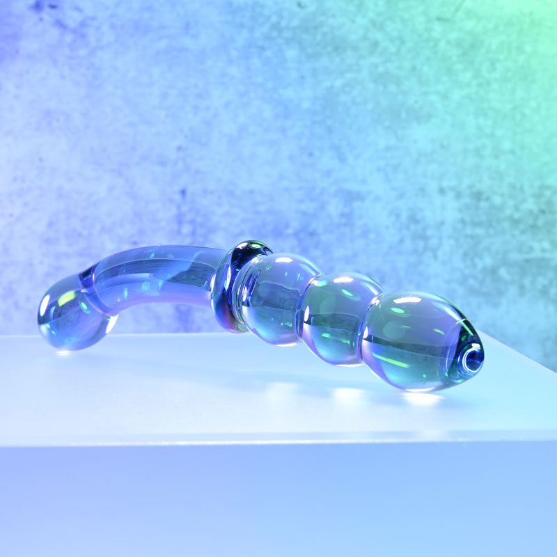 Gender X Lustrous Galaxy Wand – 18.5 cm Double-Ended Glass Massager > Glass > Dildos