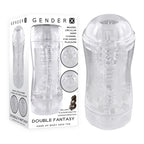 Gender X Double Fantasy – Dual-Ended Transparent Stroker > Sex Toys For Men > Masturbators Cup