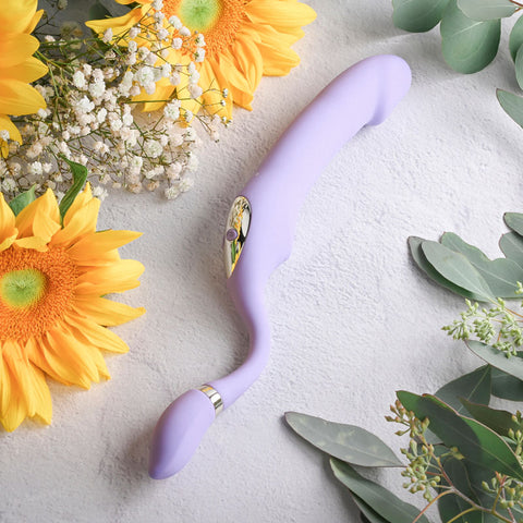 Gender X ORGASMIC ORCHID Lilac 19 cm USB Rechargeable Strap-On > Realistic Dildos and Vibes > Strapless Strap Ons