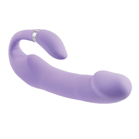 Gender X ORGASMIC ORCHID Lilac 19 cm USB Rechargeable Strap-On > Realistic Dildos and Vibes > Strapless Strap Ons
