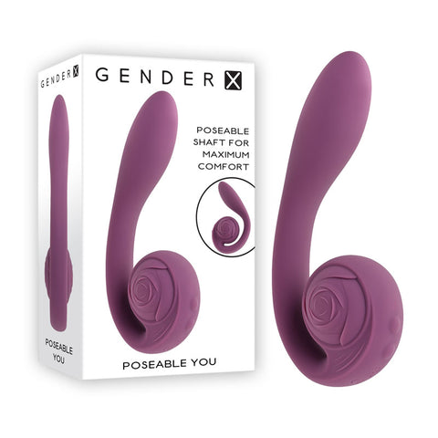 Gender X POSEABLE YOU - Poseable Vibrator 17.1cm Purple Vibrators