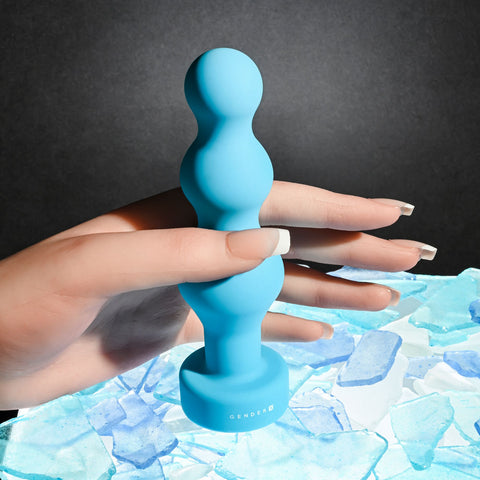 Gender X PLUGGED UP Beaded Vibrator 13.6cm Waterproof Butt Plugs - Vibrating