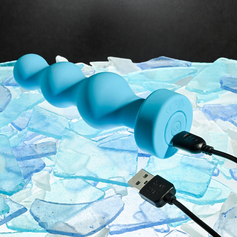 Gender X PLUGGED UP Beaded Vibrator 13.6cm Waterproof Butt Plugs - Vibrating