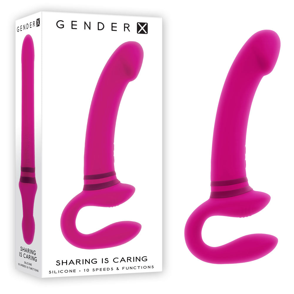 Gender X 21.9 cm Strapless Strap-On Vibrator 8.62 Inches Pink > Dildos > Strapless Strap Ons