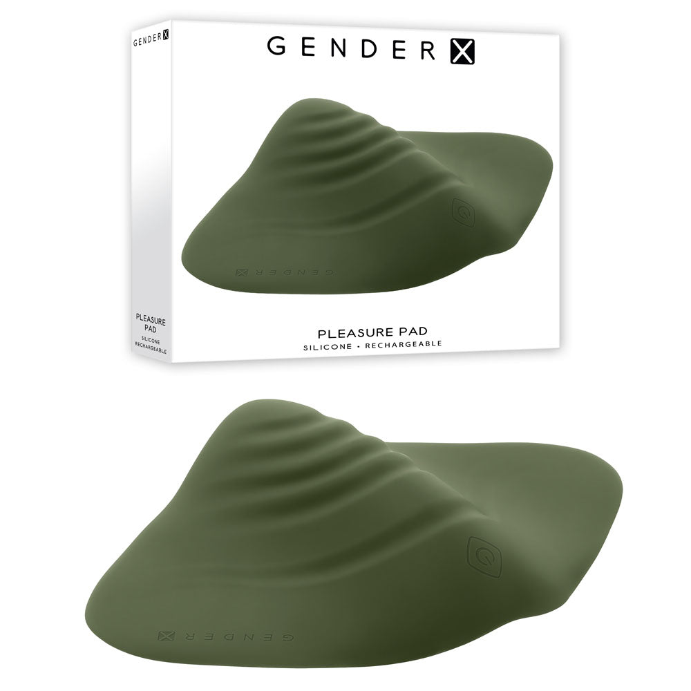 Gender X Pleasure Pad – USB Rechargeable Vibrating Grinding Pad with 10 Speed Settings Green > Vibrators > Vibrating Pads Main image