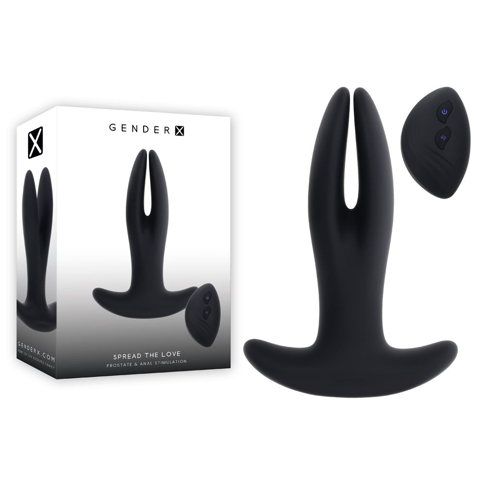 Gender X Spread the Love – USB Rechargeable Wireless Remote Anal Plug Black > Anal Range > Vibrating Butt Plugs