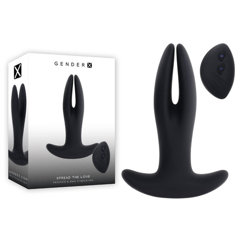 Gender X Spread the Love – USB Rechargeable Wireless Remote Anal Plug Black > Anal Range > Vibrating Butt Plugs