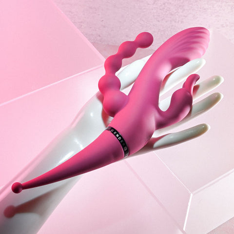 Gender X FOUR BY FOUR - 27.5 cm USB Rechargeable Multi Vibrator VIBRATORS-RABBIT-MULTI