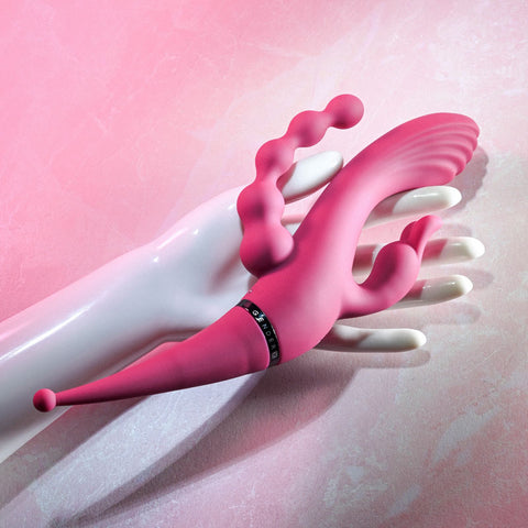 Gender X FOUR BY FOUR - 27.5 cm USB Rechargeable Multi Vibrator VIBRATORS-RABBIT-MULTI