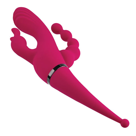 Gender X FOUR BY FOUR - 27.5 cm USB Rechargeable Multi Vibrator VIBRATORS-RABBIT-MULTI