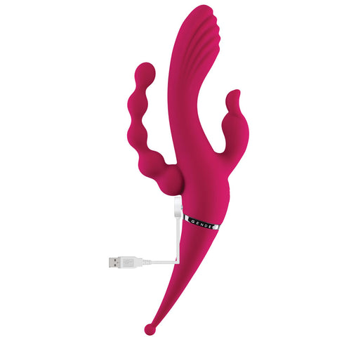 Gender X FOUR BY FOUR - 27.5 cm USB Rechargeable Multi Vibrator VIBRATORS-RABBIT-MULTI